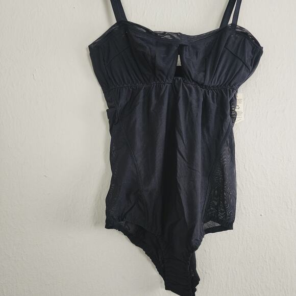NEW We Are HAH x Free People Black Under The Wire Mesh Bodysuit - Picture 6 of 12